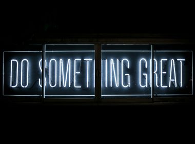 Do Something Great neon sign